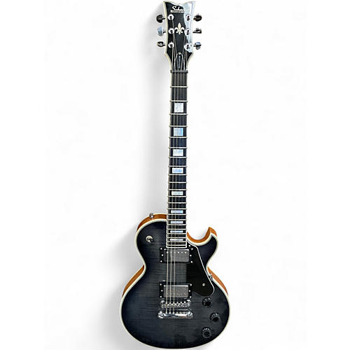 Used Schecter Guitar Research Solo II Custom Trans Black Solid Body Electric Guitar Trans Black