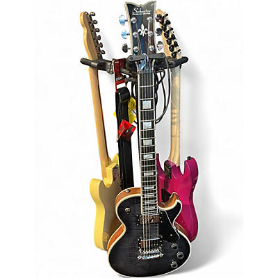 Used Schecter Guitar Research Solo II Custom Trans Black Solid Body Electric Guitar