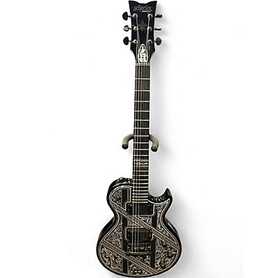 Used Schecter Guitar Research Solo-II Przym Palladium Gloss Black Solid Body Electric Guitar