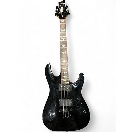Used Schecter Guitar Research Spitfire-6 Diamond series Black Solid Body Electric Guitar Black
