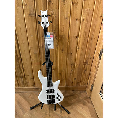 Schecter Guitar Research Used Schecter Guitar Research Stage 4 White Electric Bass Guitar