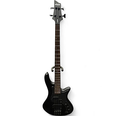 Used Schecter Guitar Research Stealth Bass 4 Satin Black Electric Bass Guitar