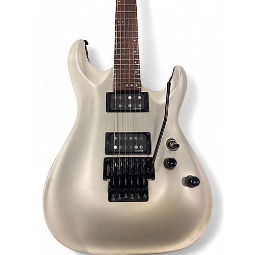 Used Schecter Guitar Research Stealth C-1 FR Silver Solid Body Electric Guitar Silver