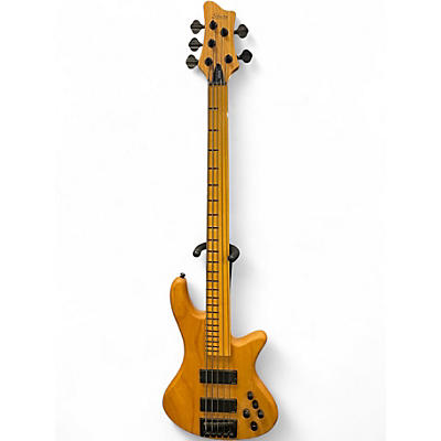Used Schecter Guitar Research Stiletto-5 Session Natural Electric Bass Guitar