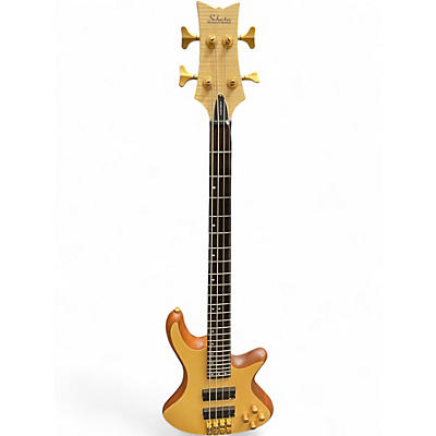 Used Schecter Guitar Research Stiletto Custom 4 String Antique Natural Electric Bass Guitar