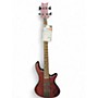 Used Schecter Guitar Research Stiletto Custom 4 String Crimson Red Trans Electric Bass Guitar Crimson Red Trans