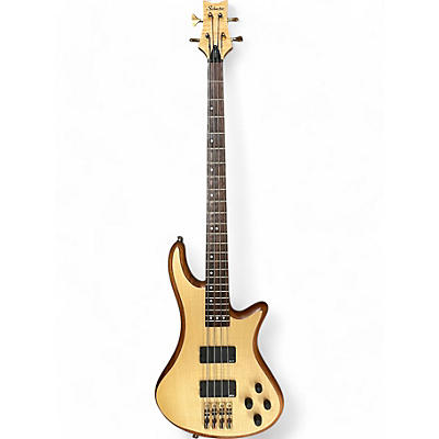 Schecter Guitar Research Used Schecter Guitar Research Stiletto Custom 4 String Natural Electric Bass Guitar