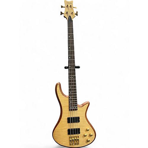 Schecter Guitar Research Used Schecter Guitar Research Stiletto Custom 4 String Natural Electric Bass Guitar Natural