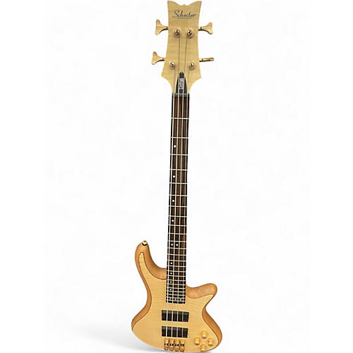 Used Schecter Guitar Research Stiletto Custom 4 String Natural Electric Bass Guitar Natural
