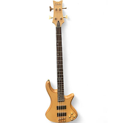 Used Schecter Guitar Research Stiletto Custom 4 String Natural Electric Bass Guitar