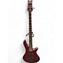 Used Schecter Guitar Research Stiletto Custom 4 String Red Electric Bass Guitar Red