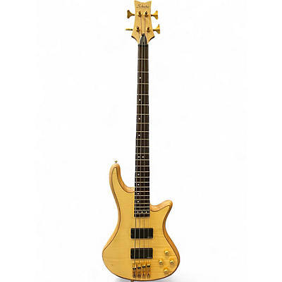 Used Schecter Guitar Research Stiletto Custom 4 String Trans Blonde Electric Bass Guitar
