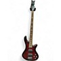 Used Schecter Guitar Research Stiletto Custom 4 String Trans Red Electric Bass Guitar Trans Red