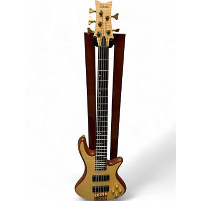 Schecter Guitar Research Used Schecter Guitar Research Stiletto Custom 5 String Natural Electric Bass Guitar