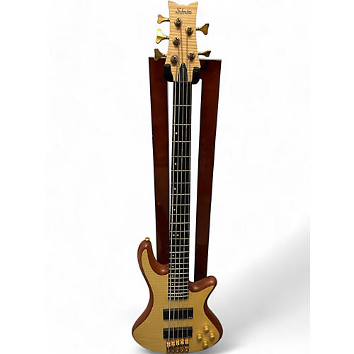 Schecter Guitar Research Used Schecter Guitar Research Stiletto Custom 5 String Natural Electric Bass Guitar Natural