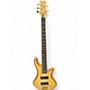 Used Schecter Guitar Research Stiletto Custom 5 String Natural Electric Bass Guitar Natural