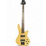 Used Schecter Guitar Research Stiletto Custom 5 String Natural Satin Electric Bass Guitar Natural Satin