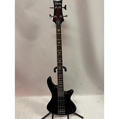 Schecter Guitar Research Used Schecter Guitar Research Stiletto Diamond Series 4 String Black Cherry Electric Bass Guitar