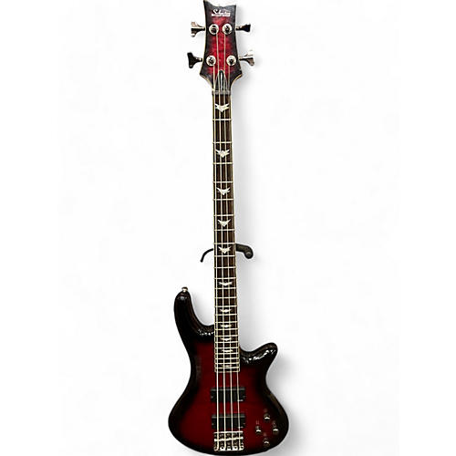 Schecter Guitar Research Used Schecter Guitar Research Stiletto Diamond Series  Red Electric Bass Guitar Red