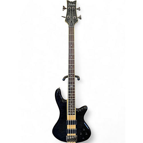 Schecter Guitar Research Used Schecter Guitar Research Stiletto Elite 4 String BLACK WITH NATURAL STRIPE Electric Bass Guitar BLACK WITH NATURAL STRIPE