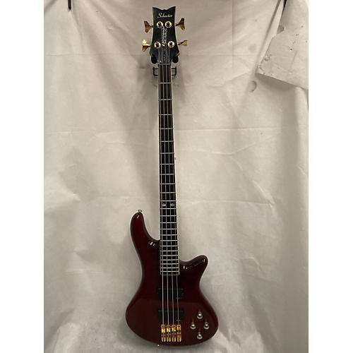 Schecter Guitar Research Used Schecter Guitar Research Stiletto Elite 4 String Crimson Red Trans Electric Bass Guitar Crimson Red Trans