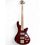 Used Schecter Guitar Research Stiletto Elite 4 String Trans Red Electric Bass Guitar Trans Red