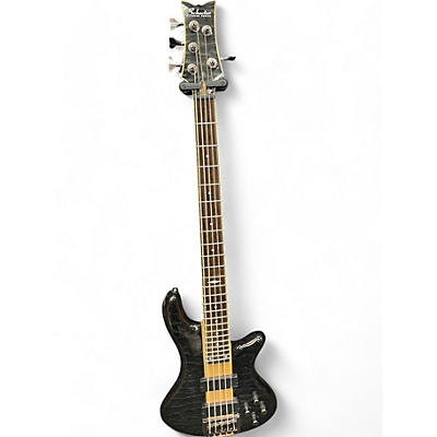 Schecter Guitar Research Used Schecter Guitar Research Stiletto Elite 5 String Black Electric Bass Guitar