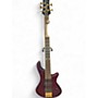Used Schecter Guitar Research Stiletto Elite 5 String RED Electric Bass Guitar RED