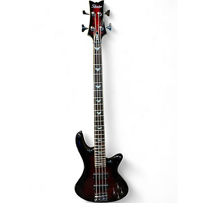 Used Schecter Guitar Research Stiletto Extreme 4 String 2 Color Sunburst Electric Bass Guitar