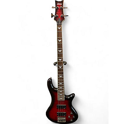 Schecter Guitar Research Used Schecter Guitar Research Stiletto Extreme 4 String Black Cherry Electric Bass Guitar