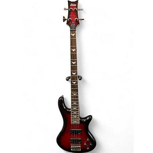 Schecter Guitar Research Used Schecter Guitar Research Stiletto Extreme 4 String Black Cherry Electric Bass Guitar Black Cherry