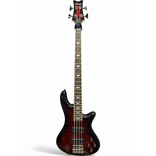 Used Schecter Guitar Research Stiletto Extreme 4 String Black Cherry Electric Bass Guitar Black Cherry