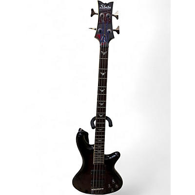 Used Schecter Guitar Research Stiletto Extreme 4 String Black Cherry Electric Bass Guitar