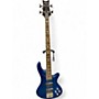 Used Schecter Guitar Research Stiletto Extreme 4 String Blue Electric Bass Guitar Blue