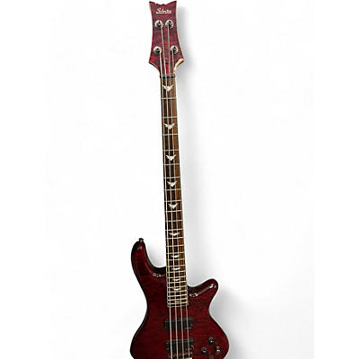 Schecter Guitar Research Used Schecter Guitar Research Stiletto Extreme 4 String Flat Red Electric Bass Guitar