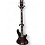 Used Schecter Guitar Research Stiletto Extreme 4 String Maroon Electric Bass Guitar Maroon