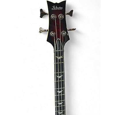 Used Schecter Guitar Research Stiletto Extreme 4 String Red Electric Bass Guitar