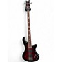 Used Schecter Guitar Research Stiletto Extreme 4 String Red Electric Bass Guitar Red