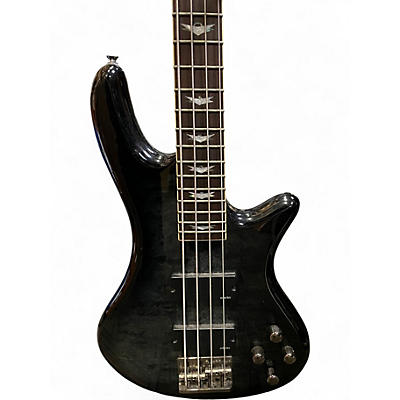 Used Schecter Guitar Research Stiletto Extreme 4 String Trans Black Electric Bass Guitar