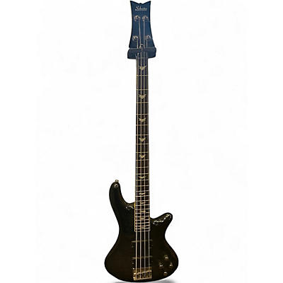 Used Schecter Guitar Research Stiletto Extreme 4 String Trans Charcoal Electric Bass Guitar