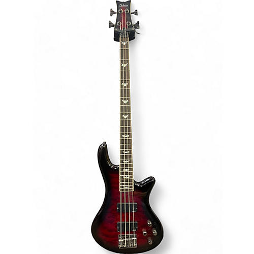 Schecter Guitar Research Used Schecter Guitar Research Stiletto Extreme 4 String Trans Crimson Red Electric Bass Guitar Trans Crimson Red