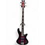 Used Schecter Guitar Research Stiletto Extreme 4 String Trans Crimson Red Electric Bass Guitar Trans Crimson Red