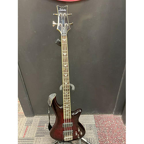 Schecter Guitar Research Used Schecter Guitar Research Stiletto Extreme 4 String Trans Red Electric Bass Guitar Trans Red