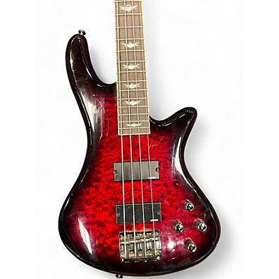 Schecter Guitar Research Used Schecter Guitar Research Stiletto Extreme 4 String Trans Red Electric Bass Guitar