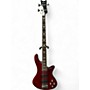 Used Schecter Guitar Research Stiletto Extreme 4 String Trans Red Electric Bass Guitar Trans Red