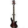 Used Schecter Guitar Research Stiletto Extreme 5 String Candy Red Burst Electric Bass Guitar Candy Red Burst