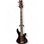 Used Schecter Guitar Research Stiletto Extreme 5 String Cherry Electric Bass Guitar Cherry