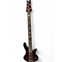 Used Schecter Guitar Research Stiletto Extreme 5 String Crimson Burst Electric Bass Guitar Crimson Burst