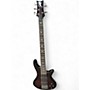 Used Schecter Guitar Research Stiletto Extreme 5 String red Electric Bass Guitar red