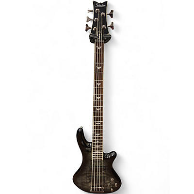 Used Schecter Guitar Research Stiletto Extreme  Satin Black Electric Bass Guitar